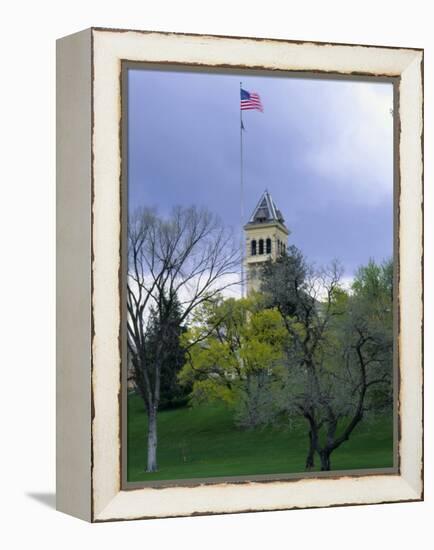 Historic Main Building and Old Main Hill, Utah State University, Logan, Utah, USA-Scott T. Smith-Framed Premier Image Canvas