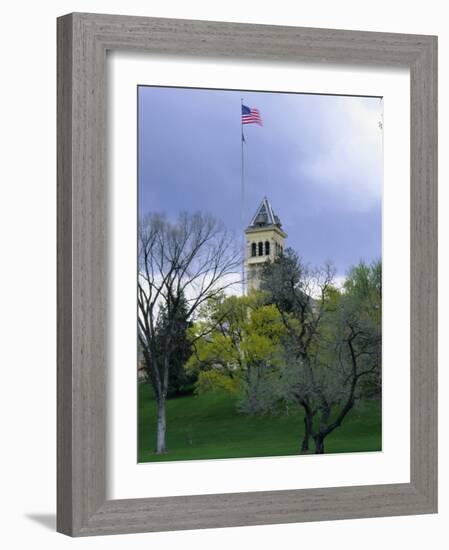 Historic Main Building and Old Main Hill, Utah State University, Logan, Utah, USA-Scott T. Smith-Framed Photographic Print