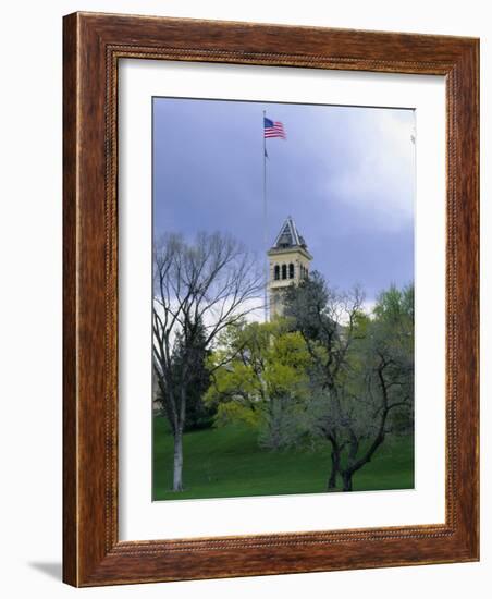 Historic Main Building and Old Main Hill, Utah State University, Logan, Utah, USA-Scott T. Smith-Framed Photographic Print