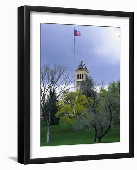 Historic Main Building and Old Main Hill, Utah State University, Logan, Utah, USA-Scott T. Smith-Framed Photographic Print