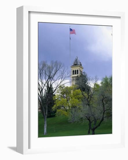 Historic Main Building and Old Main Hill, Utah State University, Logan, Utah, USA-Scott T. Smith-Framed Photographic Print