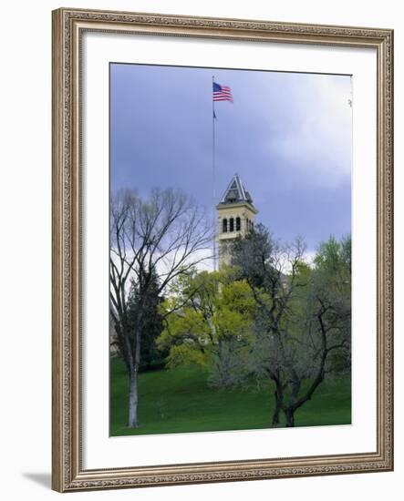 Historic Main Building and Old Main Hill, Utah State University, Logan, Utah, USA-Scott T. Smith-Framed Photographic Print