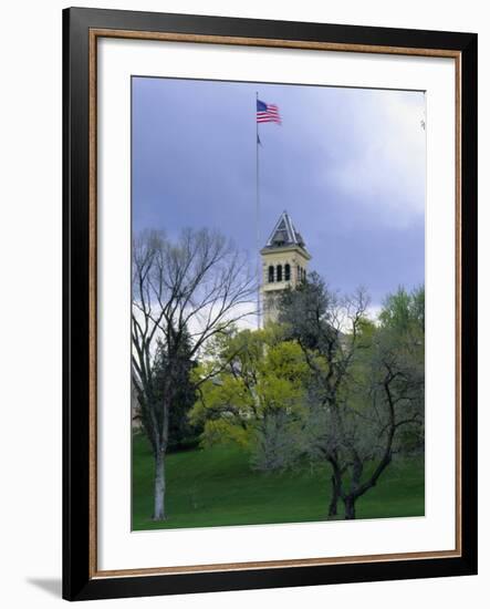 Historic Main Building and Old Main Hill, Utah State University, Logan, Utah, USA-Scott T. Smith-Framed Photographic Print