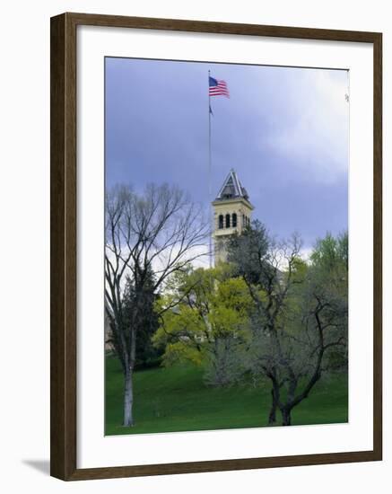 Historic Main Building and Old Main Hill, Utah State University, Logan, Utah, USA-Scott T. Smith-Framed Photographic Print