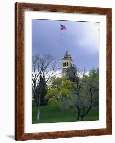 Historic Main Building and Old Main Hill, Utah State University, Logan, Utah, USA-Scott T. Smith-Framed Photographic Print
