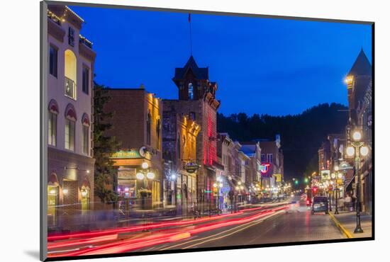 Historic Main Street at Dusk in Deadwood, South Dakota, Usa-Chuck Haney-Mounted Photographic Print