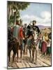 Historic Meeting at Teano Between Victor Emmanuel II and Garibaldi, 1860-Tancredi Scarpelli-Mounted Giclee Print