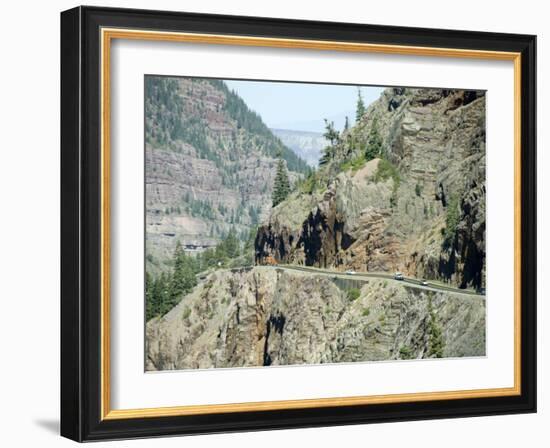 Historic Mining Town, Ouray, San Juan Skyway, US Highway 550, Colorado, USA-Cindy Miller Hopkins-Framed Photographic Print