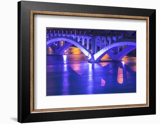 Historic Ninth Street Bridge, Missouri River in Great Falls, Montana, USA-Chuck Haney-Framed Photographic Print