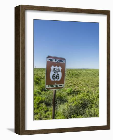 Historic Old Route 66 Passed Through Petrified Forest National Park, Az-Jerry Ginsberg-Framed Photographic Print