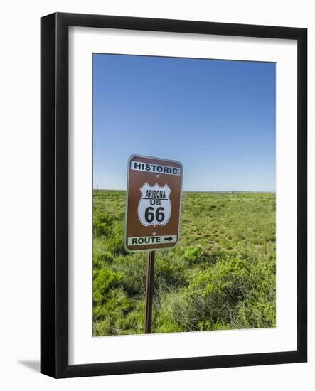 Historic Old Route 66 Passed Through Petrified Forest National Park, Az-Jerry Ginsberg-Framed Photographic Print