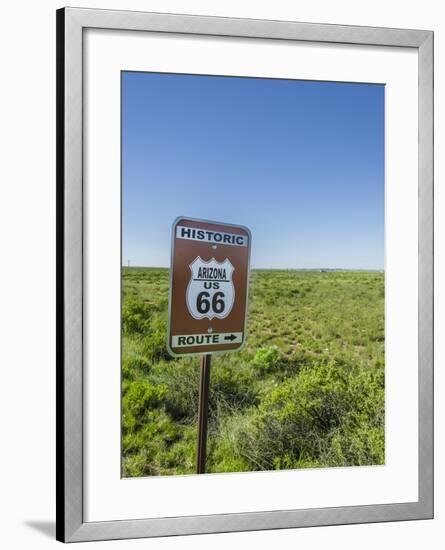 Historic Old Route 66 Passed Through Petrified Forest National Park, Az-Jerry Ginsberg-Framed Photographic Print