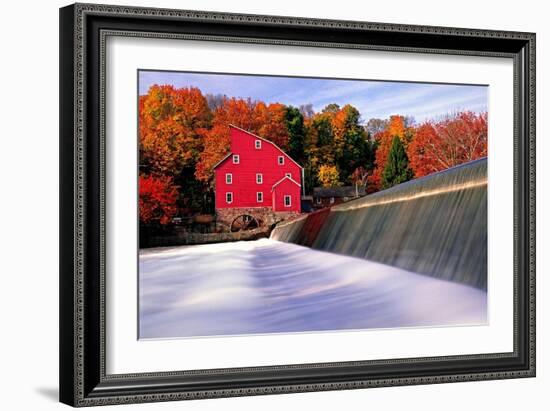 Historic Red Mill, Clinton, New Jersey-George Oze-Framed Photographic Print