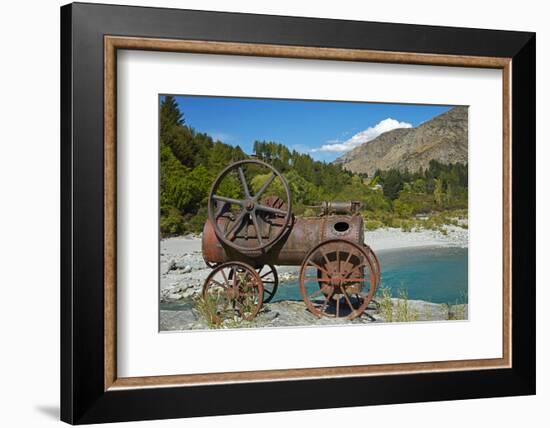 Historic Relic From The Gold Rush, Shotover River, Queenstown, Otago, South Island, New Zealand-David Wall-Framed Photographic Print