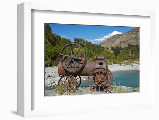 Historic Relic From The Gold Rush, Shotover River, Queenstown, Otago, South Island, New Zealand-David Wall-Framed Photographic Print