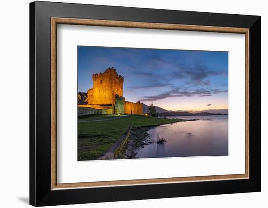 Historic Ross Castle at dusk in Killarney National Park, Ireland-Chuck Haney-Framed Photographic Print