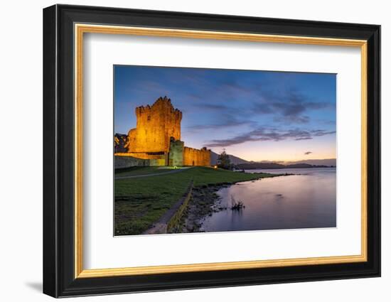Historic Ross Castle at dusk in Killarney National Park, Ireland-Chuck Haney-Framed Photographic Print