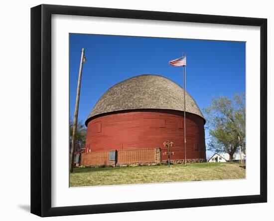 Historic Round Barn on Route 66, Arcadia, Oklahoma, United States of America, North America-Richard Cummins-Framed Photographic Print