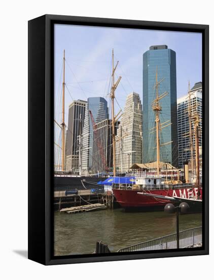 Historic Sailing Ships at South Street Seaport, Manhattan-Amanda Hall-Framed Premier Image Canvas