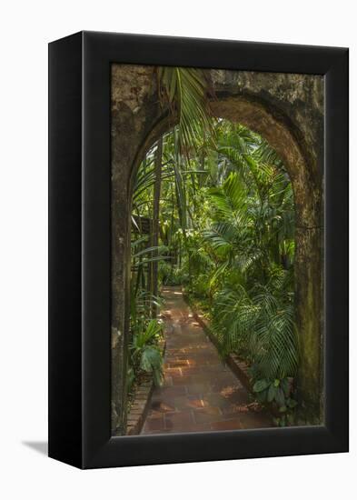 Historic Santuario and Iglesia de San Pedro Claver, Cartagena, Colombia.-Jerry Ginsberg-Framed Premier Image Canvas