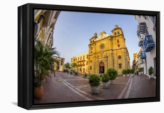 Historic Santuario and Iglesia de San Pedro Claver, Cartagena, Colombia.-Jerry Ginsberg-Framed Premier Image Canvas