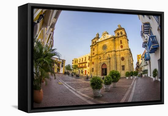 Historic Santuario and Iglesia de San Pedro Claver, Cartagena, Colombia.-Jerry Ginsberg-Framed Premier Image Canvas
