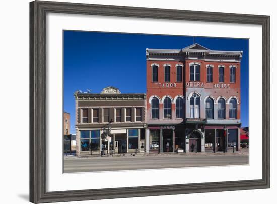 Historic Tabor Opera House, Leadville, Colorado, USA-Walter Bibikow-Framed Photographic Print