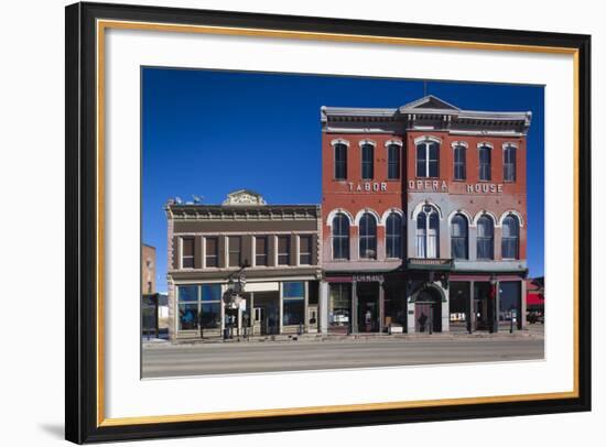 Historic Tabor Opera House, Leadville, Colorado, USA-Walter Bibikow-Framed Photographic Print