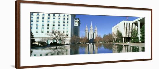 Historic Temple and Square in Salt Lake City, Ut Home of Mormon Tabernacle Choir-null-Framed Photographic Print