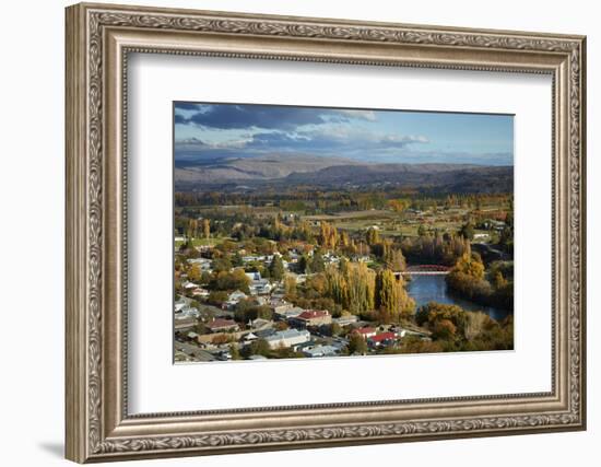 Historic township of Clyde in autumn, Central Otago, South Island, New Zealand-David Wall-Framed Photographic Print