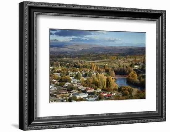 Historic township of Clyde in autumn, Central Otago, South Island, New Zealand-David Wall-Framed Photographic Print