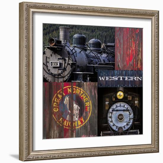 Historic Train Collage III-Kathy Mahan-Framed Photographic Print