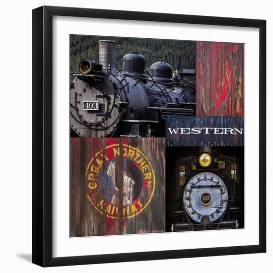 Historic Train Collage III-Kathy Mahan-Framed Photographic Print