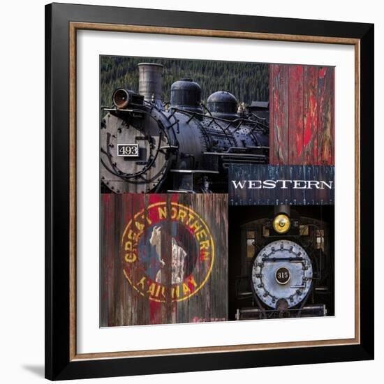 Historic Train Collage III-Kathy Mahan-Framed Photographic Print