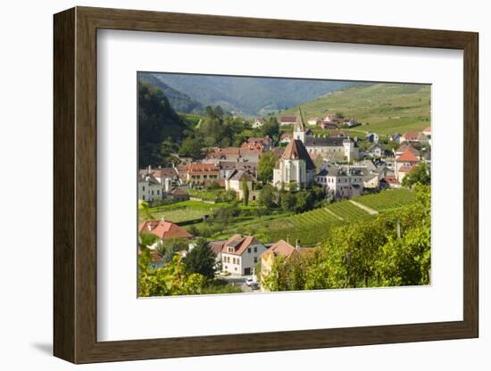 Historic village Spitz located in wine-growing area. Lower Austria-Martin Zwick-Framed Photographic Print