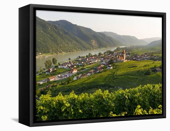 Historic village Weissenkirchen located in wine-growing area.-Martin Zwick-Framed Premier Image Canvas