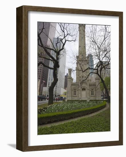 Historic Water Tower, North Michigan Avenue, Chicago, Illinois, USA-Amanda Hall-Framed Photographic Print