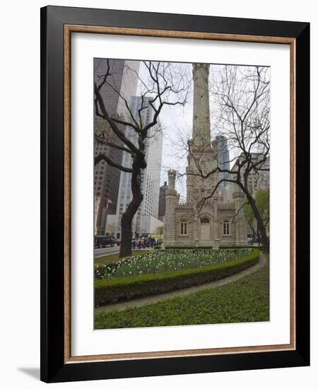 Historic Water Tower, North Michigan Avenue, Chicago, Illinois, USA-Amanda Hall-Framed Photographic Print
