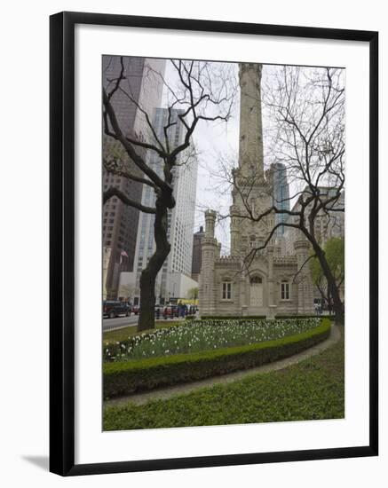 Historic Water Tower, North Michigan Avenue, Chicago, Illinois, USA-Amanda Hall-Framed Photographic Print