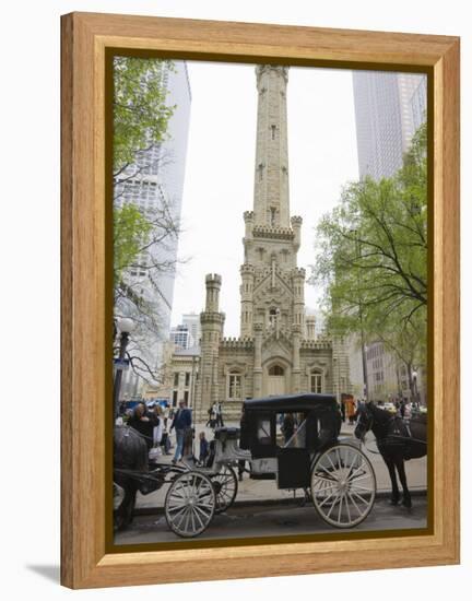 Historic Water Tower, North Michigan Avenue, Chicago, Illinois, USA-Amanda Hall-Framed Premier Image Canvas