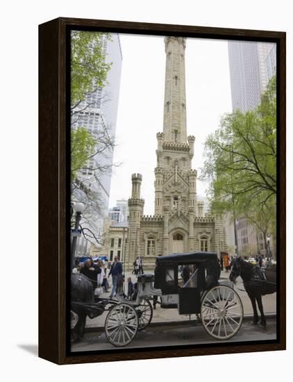 Historic Water Tower, North Michigan Avenue, Chicago, Illinois, USA-Amanda Hall-Framed Premier Image Canvas