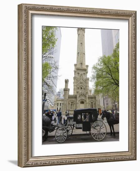 Historic Water Tower, North Michigan Avenue, Chicago, Illinois, USA-Amanda Hall-Framed Photographic Print