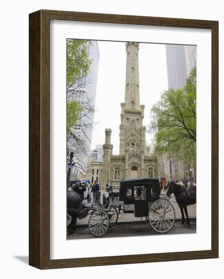 Historic Water Tower, North Michigan Avenue, Chicago, Illinois, USA-Amanda Hall-Framed Photographic Print