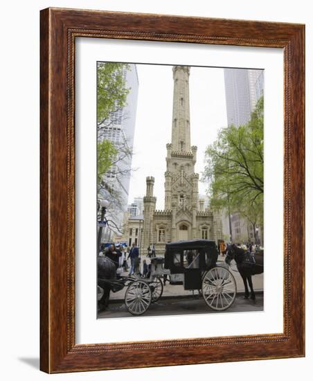 Historic Water Tower, North Michigan Avenue, Chicago, Illinois, USA-Amanda Hall-Framed Photographic Print