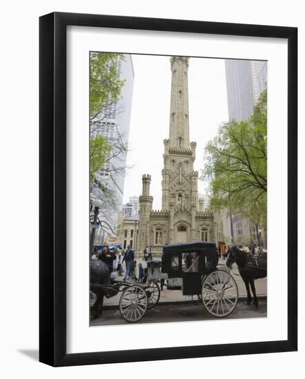 Historic Water Tower, North Michigan Avenue, Chicago, Illinois, USA-Amanda Hall-Framed Photographic Print