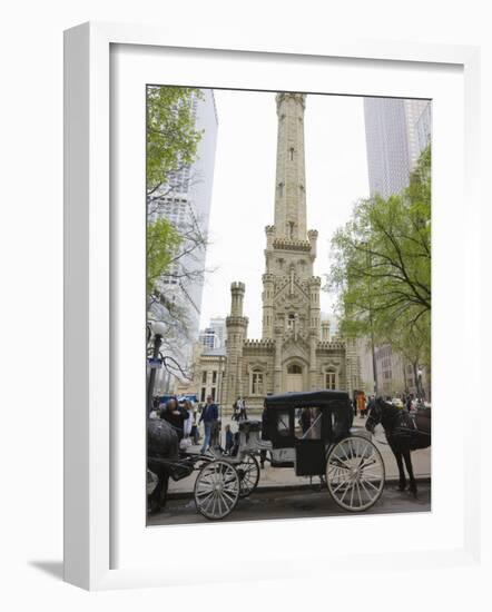 Historic Water Tower, North Michigan Avenue, Chicago, Illinois, USA-Amanda Hall-Framed Photographic Print