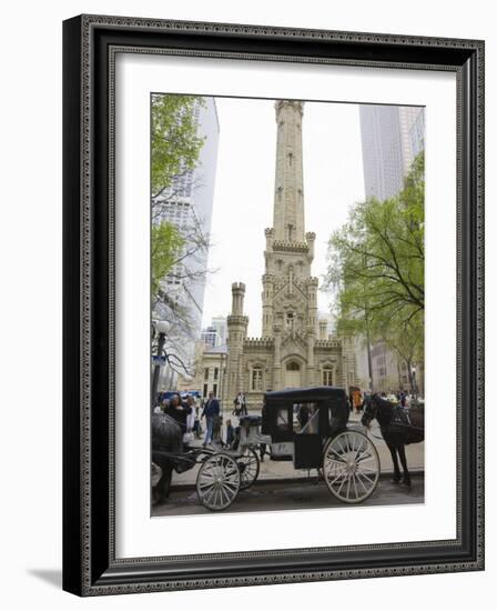 Historic Water Tower, North Michigan Avenue, Chicago, Illinois, USA-Amanda Hall-Framed Photographic Print