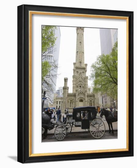 Historic Water Tower, North Michigan Avenue, Chicago, Illinois, USA-Amanda Hall-Framed Photographic Print