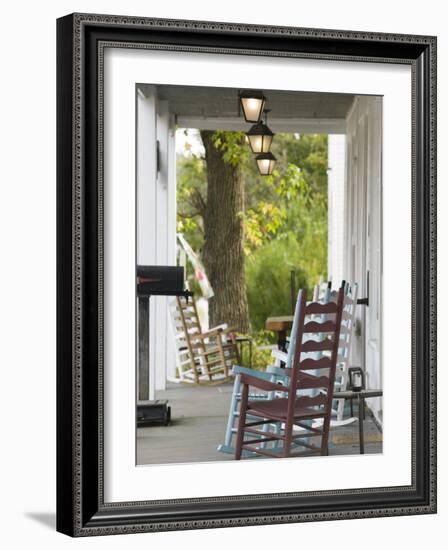 Historic West Point Hotel, West Point, Kentucky, USA-Walter Bibikow-Framed Photographic Print