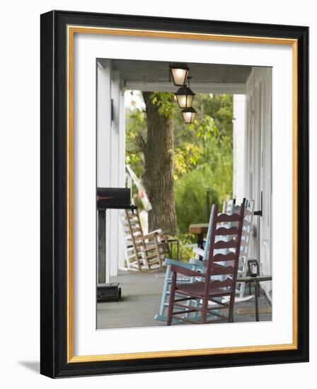 Historic West Point Hotel, West Point, Kentucky, USA-Walter Bibikow-Framed Photographic Print